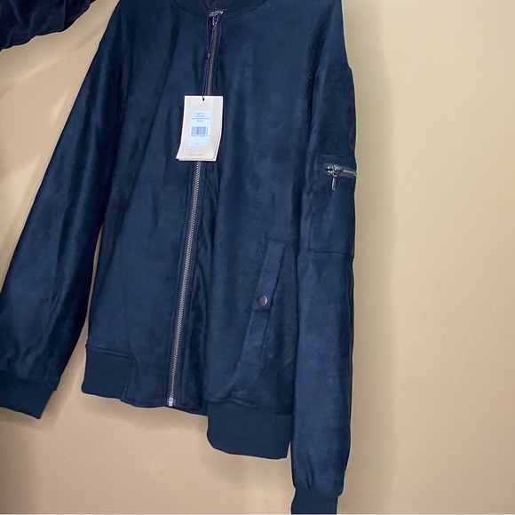 NYDJ faux suede bomber jacket - Picture 4 of 7